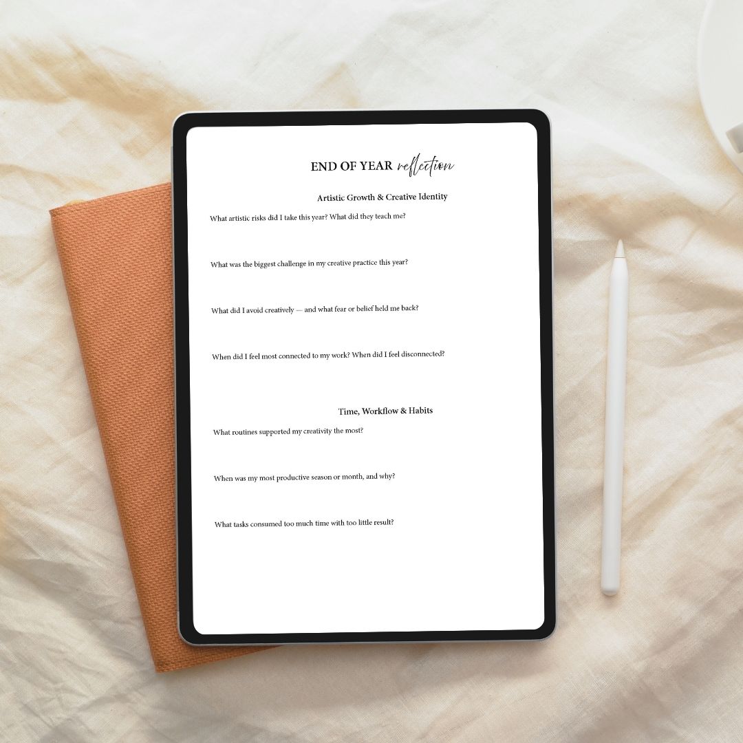 End of Year Reflection Pages for Artists | Instant Digital Download