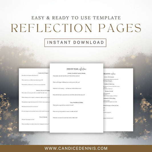 End of Year Reflection Pages for Artists | Instant Digital Download